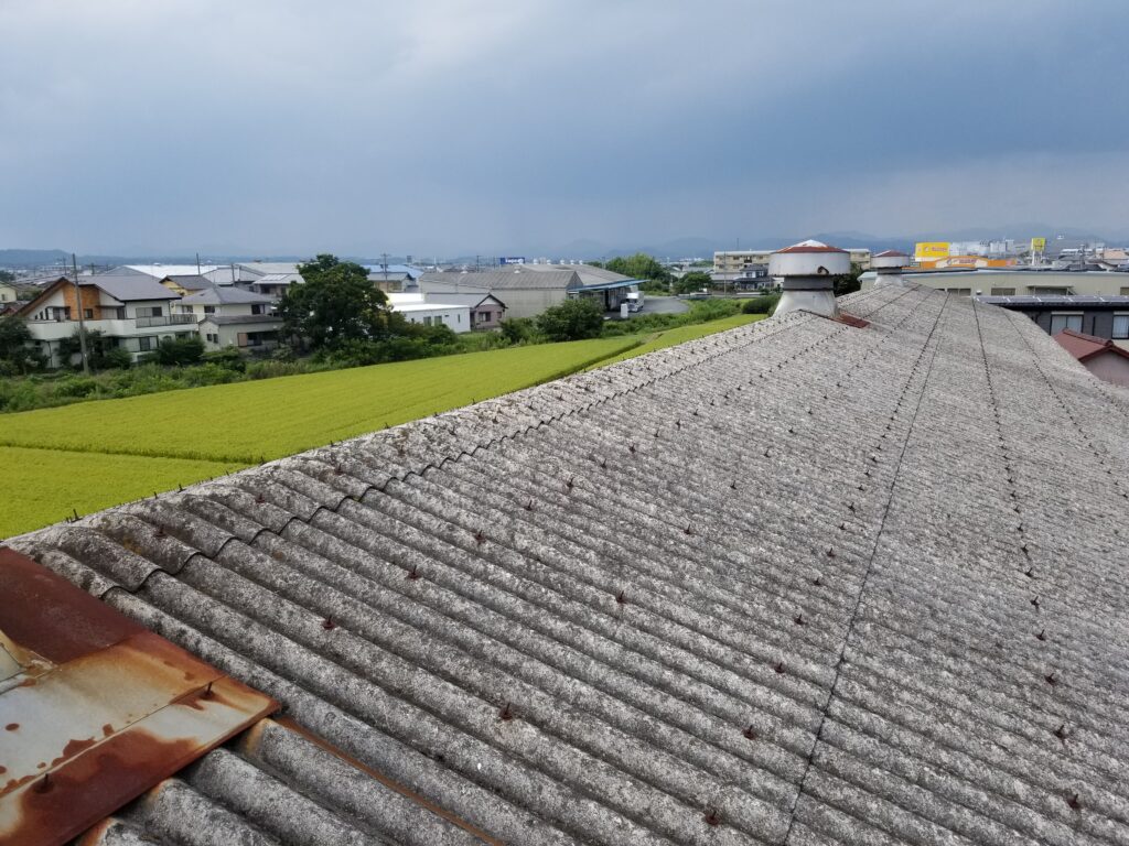 吉田町　スレート屋根　カバールーフ工事