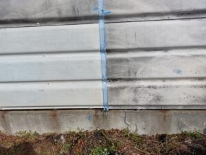 菊川市会社内　スレート外壁補修