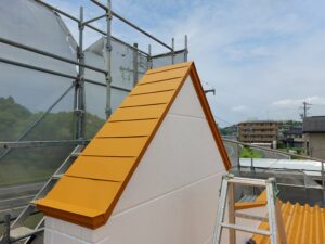 菊川市にて、新築店舗屋根の施工に携わりました。