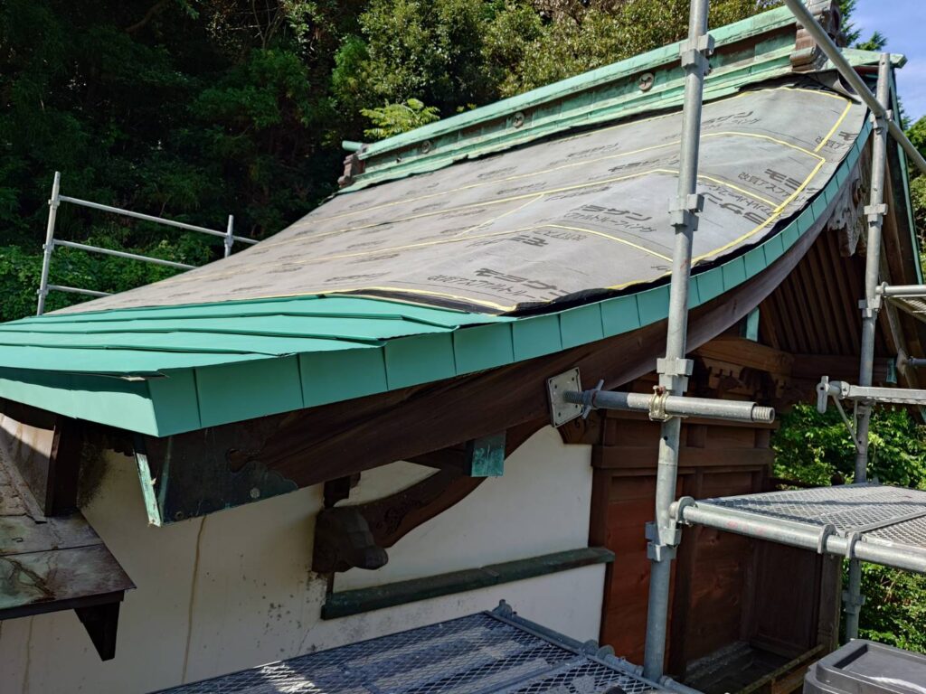 牧之原市　神社屋根工事(本堂・社務所)