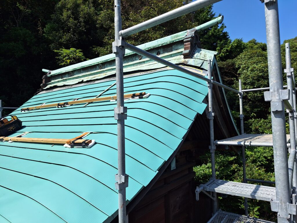 牧之原市　神社屋根工事(本堂・社務所)