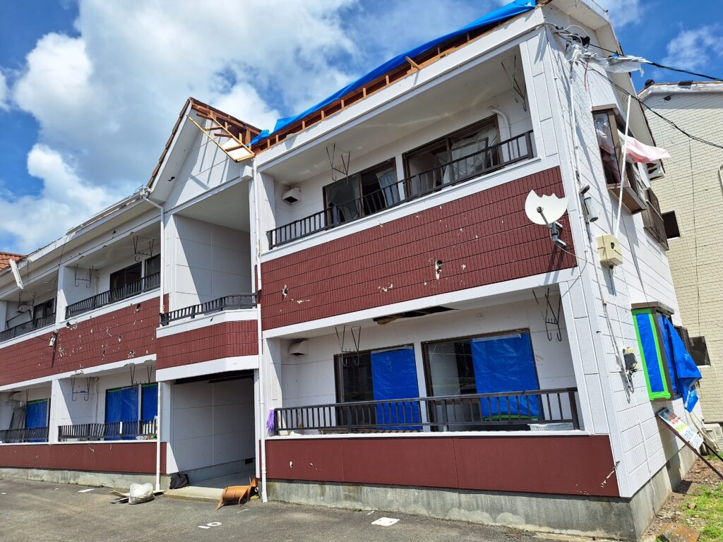 牧之原市細江地区　竜巻被害復旧作業④