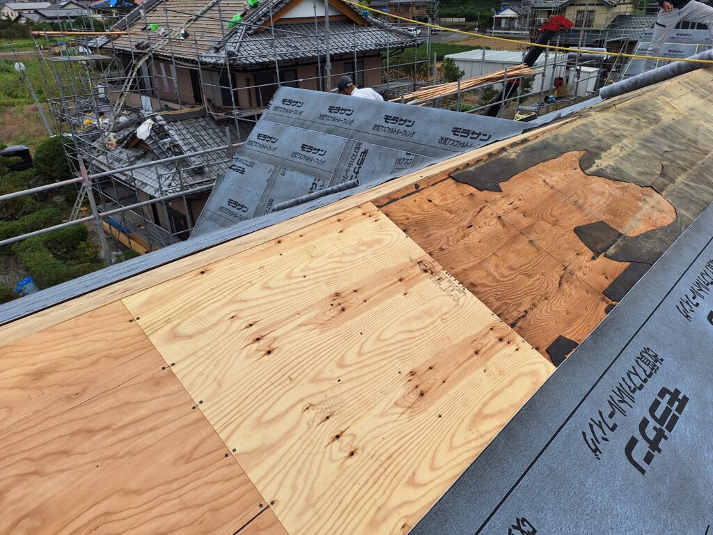 牧之原市細江地区　竜巻被害復旧作業④
