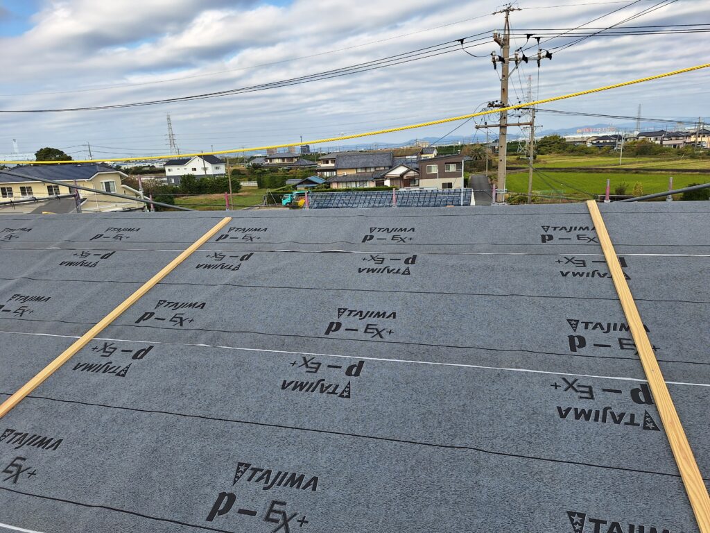 磐田市にて、新築住宅の施工。