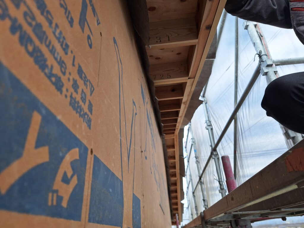 磐田市にて、新築住宅の施工。