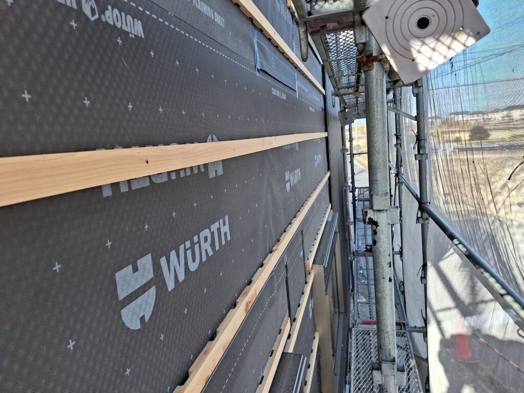 磐田市にて、新築住宅の施工。