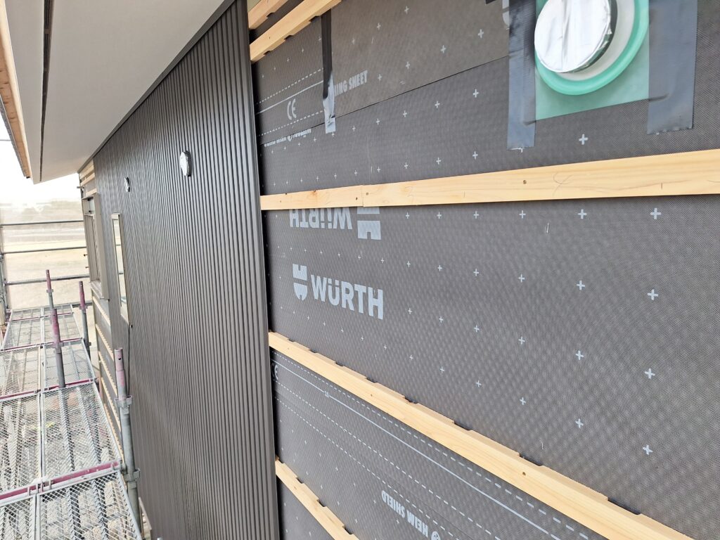 磐田市にて、新築住宅の施工。